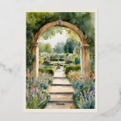 オーダーメイドの水彩画ディットン・マナー結婚式招待状 箔招待状 (裏面)