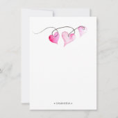 オーダーメイドの水彩画バレンタインステーショナリー ノートカード (正面)