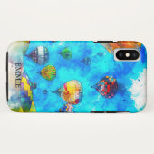 オーダーメイドの水彩画ホットエアバルーン Case-Mate iPhoneケース (裏面(横))
