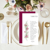 オーダーメイドの水彩画・ピンクの芍薬のブライズメイド サンキューカード