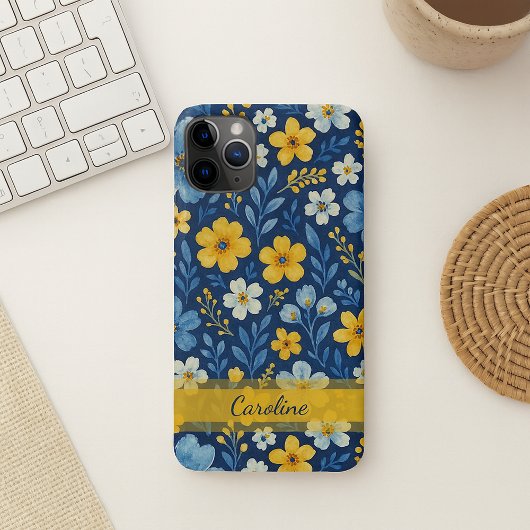 オーダーメイドの洗練されたフラワーアートパターン Case-Mate iPhoneケース
