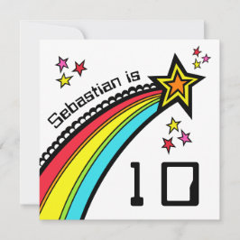 オーダーメイドの流れ星の誕生日招待状