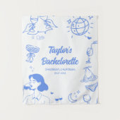 オーダーメイドの海岸ビーチ独身最後の祭り装飾 タペストリー (正面)