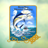 オーダーメイドの海洋スポーツフィッシングチャーターボートビジネス ウィンドウサイン (シート3)