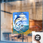 オーダーメイドの海洋スポーツフィッシングチャーターボートビジネス ウィンドウサイン (カフェ窓)