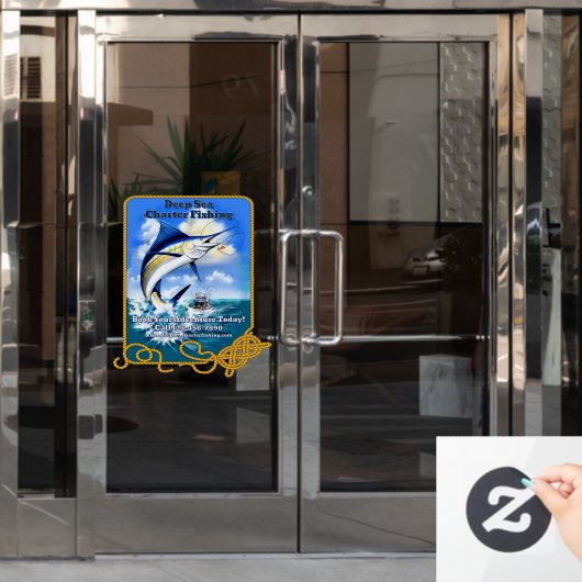 オーダーメイドの海洋スポーツフィッシングチャーターボートビジネス ウィンドウサイン (オフィスドア)