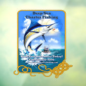 オーダーメイドの海洋スポーツフィッシングチャーターボートビジネス ウィンドウサイン (シート3)