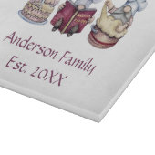 オーダーメイドの焼き物小人フィギュア　カップルへのプレゼント カッティングボード (角)