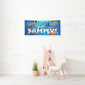 オーダーメイドの熱帯魚 HAPPY+BIRTHDAY  横断幕 (インサイチュ)