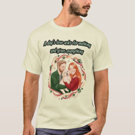 オーダーメイドの犬のパパのイラスト Tシャツ
