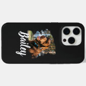 オーダーメイドの犬の写真と名前入り Case-Mate iPhoneケース (裏面 (横))