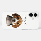 オーダーメイドの犬の写真と名前 Case-Mate iPhoneケース (裏面 (横))