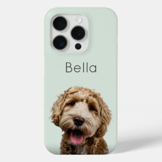 オーダーメイドの犬の写真のスマホケース(カスタムペット名入り) iPhone 15 PROケース