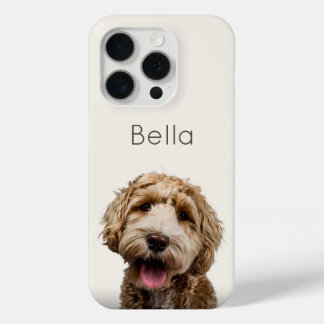 オーダーメイドの犬の写真のスマホケース(カスタムペット名入り) iPhone 15 PROケース