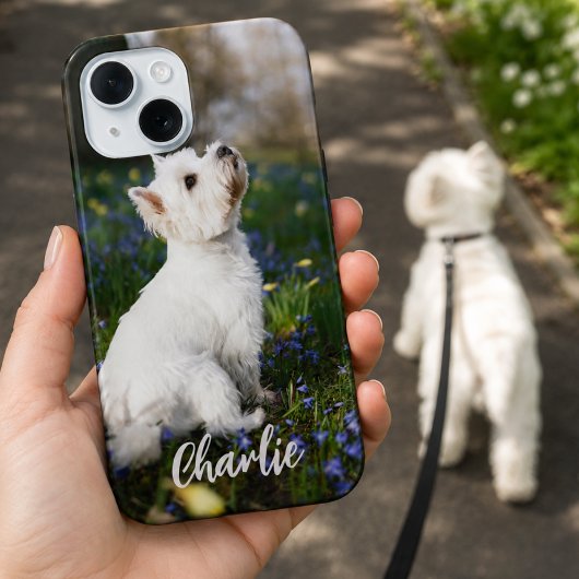 オーダーメイドの犬の写真のスマホケース 名前入りギフト Case-Mate iPhoneケース