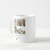 オーダーメイドの犬の写真コラージュ ペットの愛好家 コーヒーマグカップ (正面左)