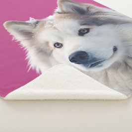 オーダーメイドの犬の写真ブランケット シェルパブランケット