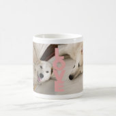 オーダーメイドの犬の写真マグカップ コーヒーマグカップ (中央)
