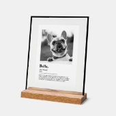 オーダーメイドの犬の写真入り印刷辞書の定義 アクリルサイン (傾斜)