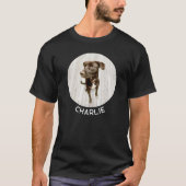 オーダーメイドの犬の写真入り名入れグッズ Tシャツ (正面)