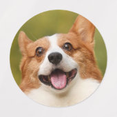 オーダーメイドの犬の写真入り ラベル (デザイン2)