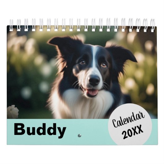 オーダーメイドの犬の写真 ペットの年 自分だけのものを作ろう カレンダー (カバー)