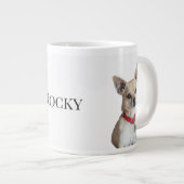 オーダーメイドの犬の写真 | 名前入りペットグッズ ジャンボコーヒーマグカップ (正面右)