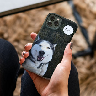 オーダーメイドの犬の写真 名前 モノグラム カスタム犬 Case-Mate iPhone 14 PRO MAXケース