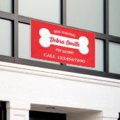 オーダーメイドの犬の散歩ペットシッター業務用庭看板 横断幕 (ビルの外側)