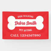 オーダーメイドの犬の散歩・ペットシッター業務用庭看板 横断幕 (横)