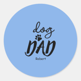 オーダーメイドの犬の父ギフト ラウンドシール