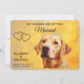 オーダーメイドの犬の結婚式の事前お知らせ 招待状 (正面)