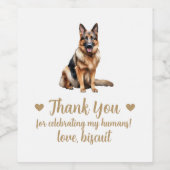 オーダーメイドの犬の結婚式ワインラベル ワインラベル (シングルラベル)