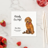 オーダーメイドの犬の結婚式 スタンダードカクテルナプキン (インサイチュ)
