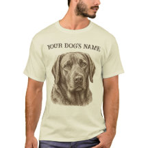 オーダーメイドの犬の肖像Tシャツ、カスタムペットの名前