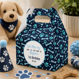 オーダーメイドの犬の誕生日 青い足跡 プードル ペット フェイバーボックス
