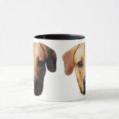 オーダーメイドの犬の顔のコーヒーマグ マグカップ (中央)