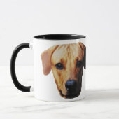 オーダーメイドの犬の顔のコーヒーマグ マグカップ (左)