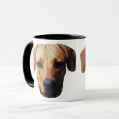 オーダーメイドの犬の顔のコーヒーマグ マグカップ (正面左)