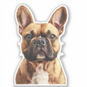 オーダーメイドの犬の顔ステッカー シール (正面)