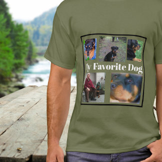 オーダーメイドの犬のTシャツ(5枚の写真入り) Tシャツ