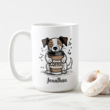 オーダーメイドの犬好きコーヒーマグ