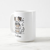 オーダーメイドの犬好きコーヒーマグ コーヒーマグカップ (正面左)