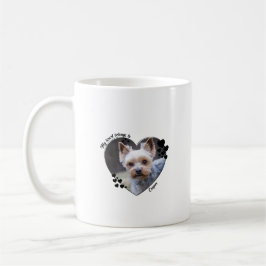 オーダーメイドの犬Tシャツに私のハートを込めて コーヒーマグカップ