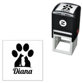 オーダーメイドの猫と犬の足跡デザイン セルフインキングスタンプ (インサイチュ)