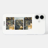 オーダーメイドの猫の写真コラージュと名前 Case-Mate iPhoneケース (裏面 (横))