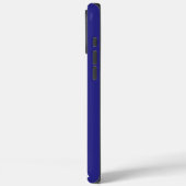オーダーメイドの猫の写真コラージュモノグラム ブルー Case-Mate iPhoneケース (裏面 / 左)