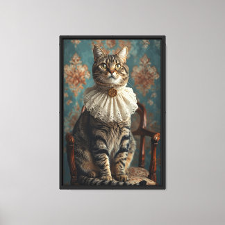 オーダーメイドの猫の肖像画アートプリント キャンバスプリント
