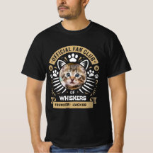 オーダーメイドの猫ファンクラブTシャツ | カスタム猫の写真入り