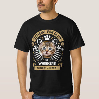 オーダーメイドの猫ファンクラブTシャツ | カスタム猫の写真入り Tシャツ